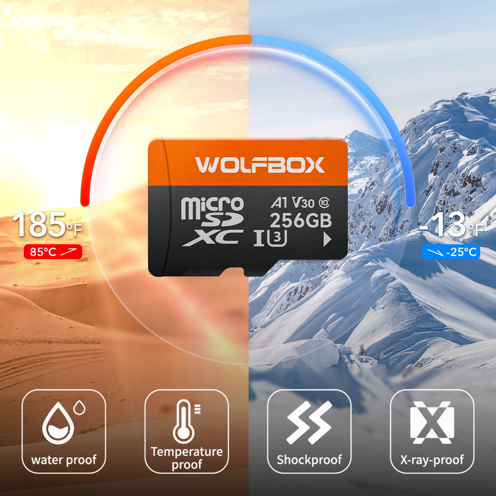 WOLFBOX 512GB/256GB/128GB/64GB/32GB SD Card