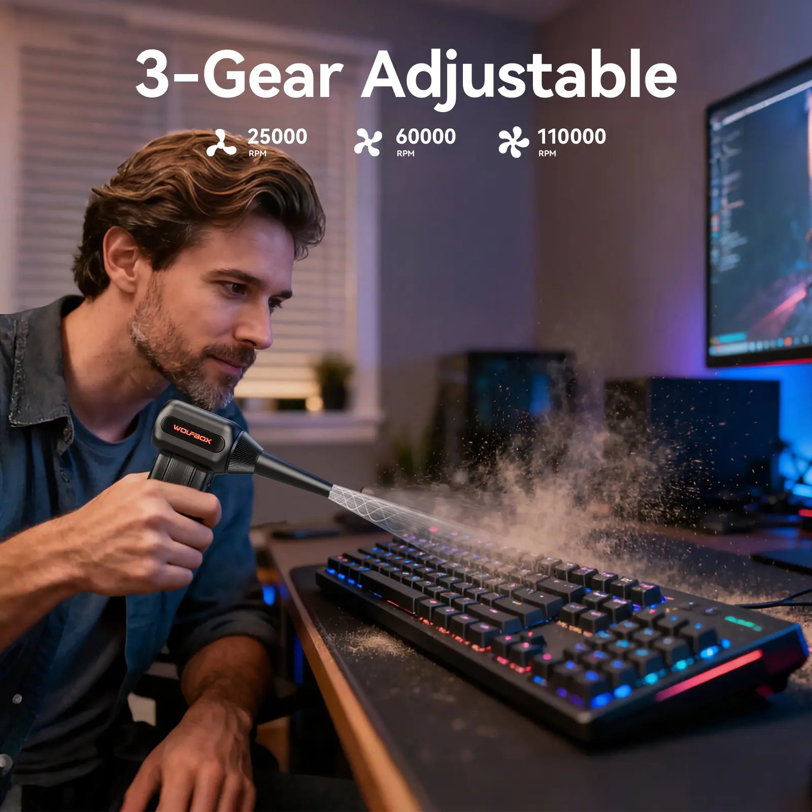 WOLFBOX MF60 Compressed Air Duster