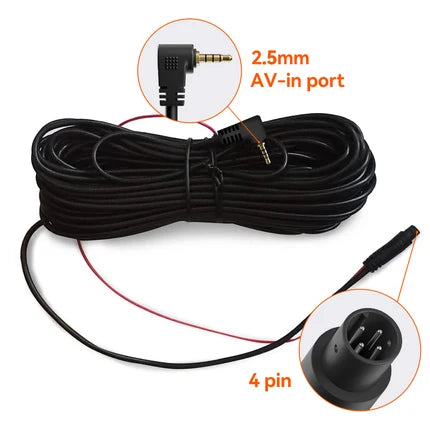 WOLFBOX 33/50 Feet Rear Camera Longer Replacement Cables for G900pro
