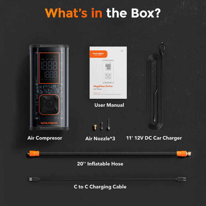 WOLFBOX MegaFlow24 Pro Portable Tire Inflator&Deflators tire inflator & deflator WOLFBOX