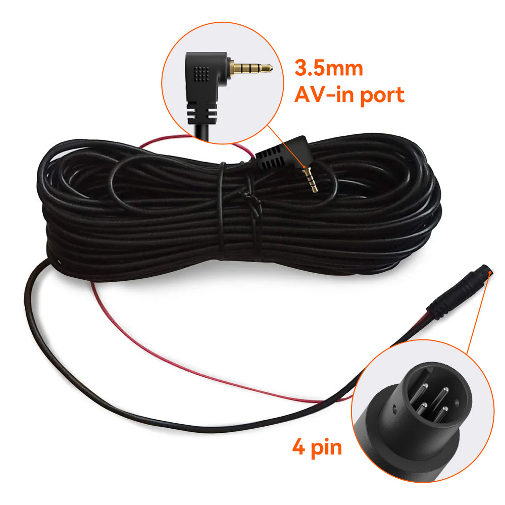 WOLFBOX 33/50 Feet Rear Camera Longer Replacement Cables for G900pro