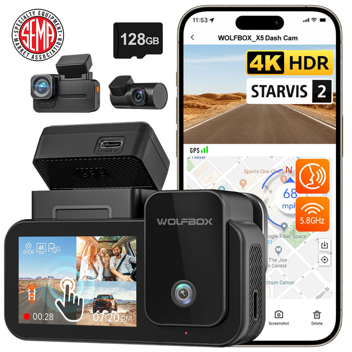 WOLFBOX X5 Touchscreen WiFi Mini Dash Camera camera WOLFBOX