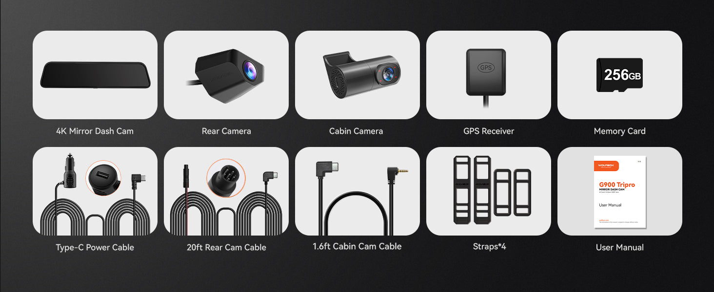 What’s Inside the WOLFBOX G900 TriPro Cabin Dash Cam