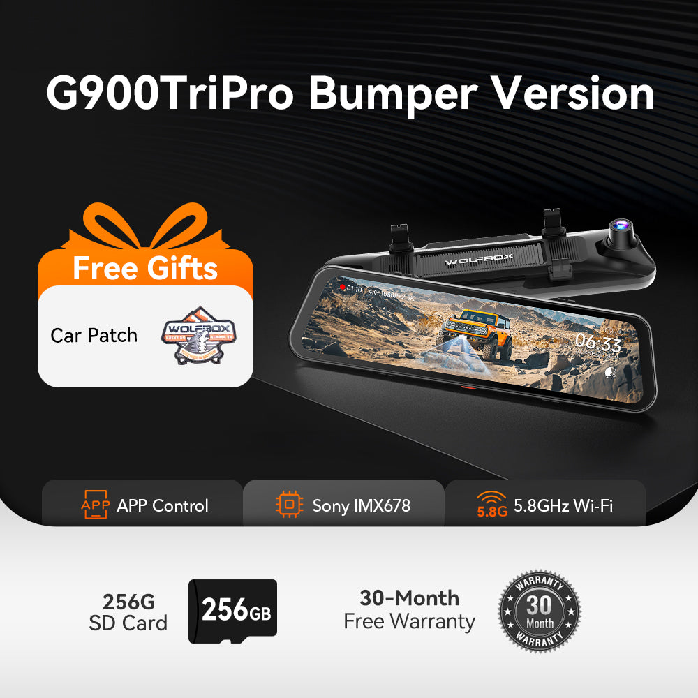 Preorder WOLFBOX G900 TriPro Bumper Version 3 Channel Rear View Mirror