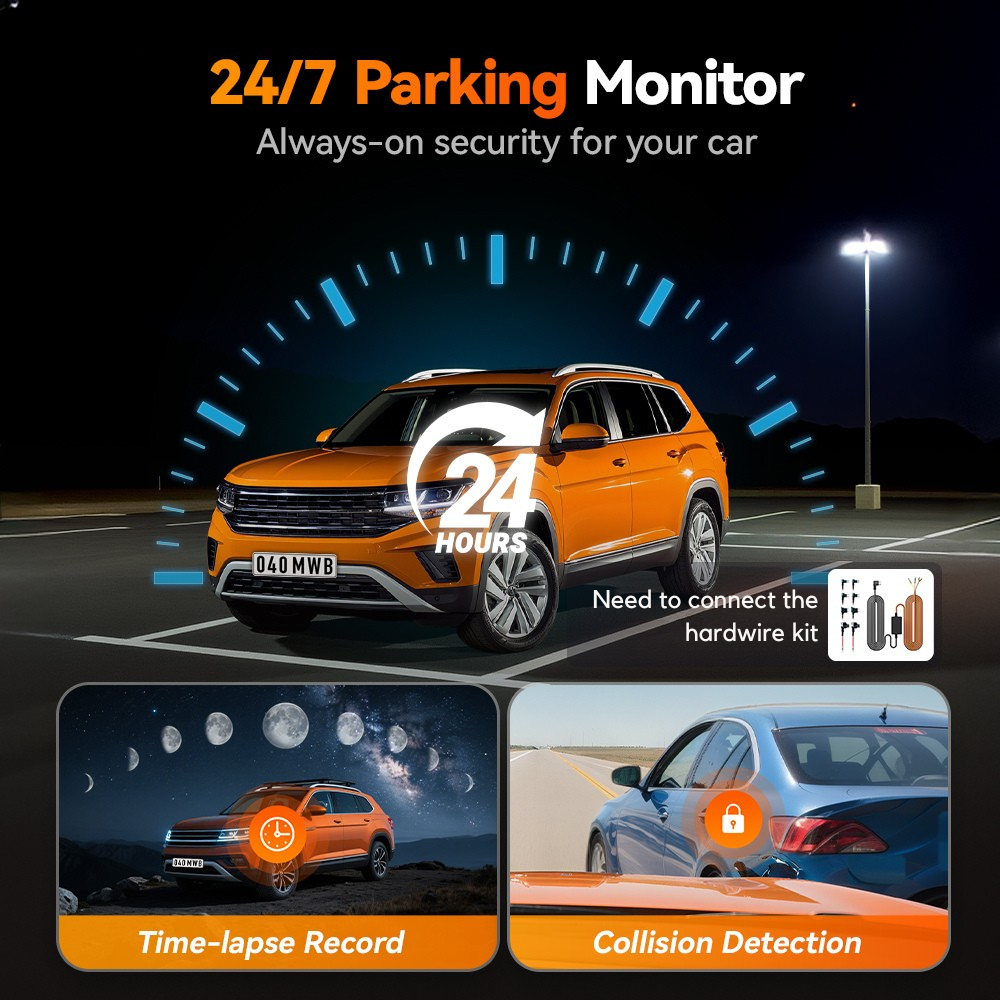 WOLFBOX M40 4K 10" ADAS WIFI Touch Screen Mirror Dash Cam