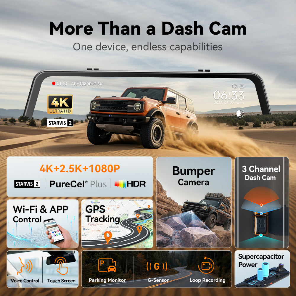 Preorder WOLFBOX G900 TriPro Bumper Version 3 Channel Rear View Mirror