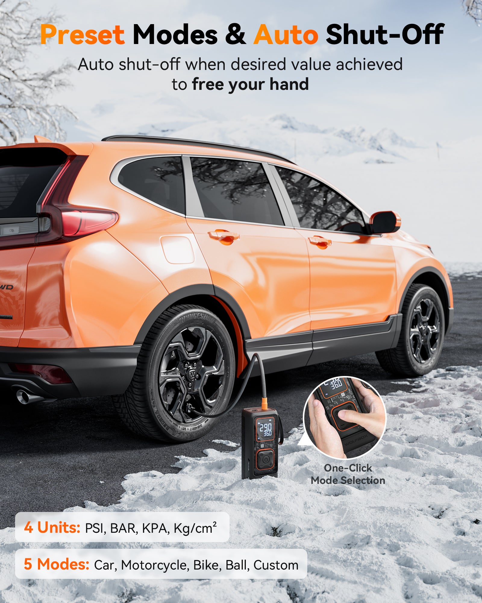 WOLFBOX MegaFlow24 Portable Tire Inflator