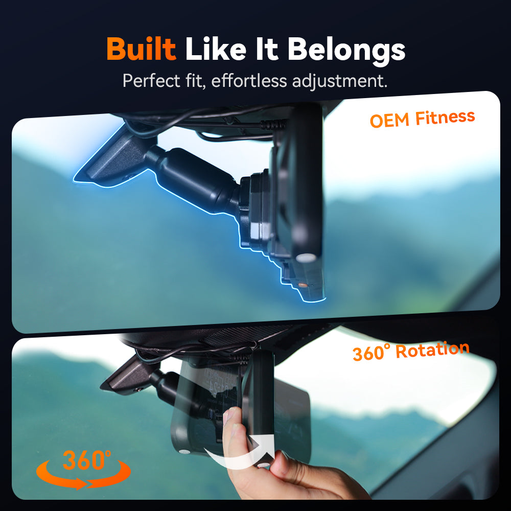 WOLFBOX G900 TriPro Bumper Version 3 Channel Rear View Mirror RHD