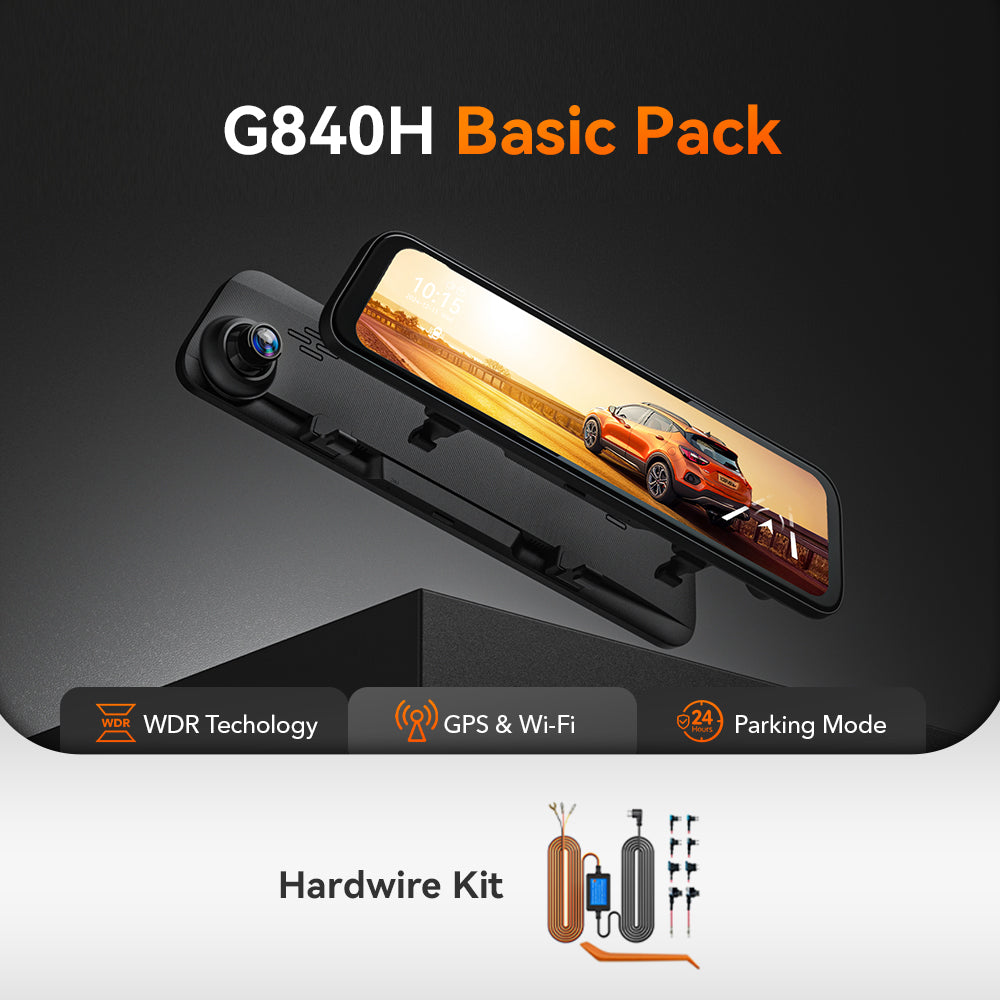 WOLFBOX G840H Rear View Mirror Dash Cam RHD
