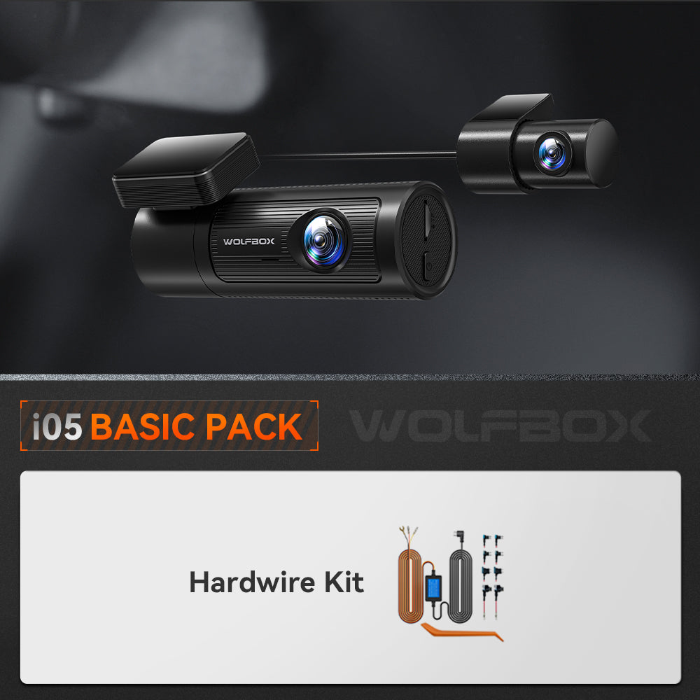 i05 | WOLFBOX Dash Cam Front and Rear, 4K Dash Cam with GPS WiFi UHD 2160P/1600P + 1080P