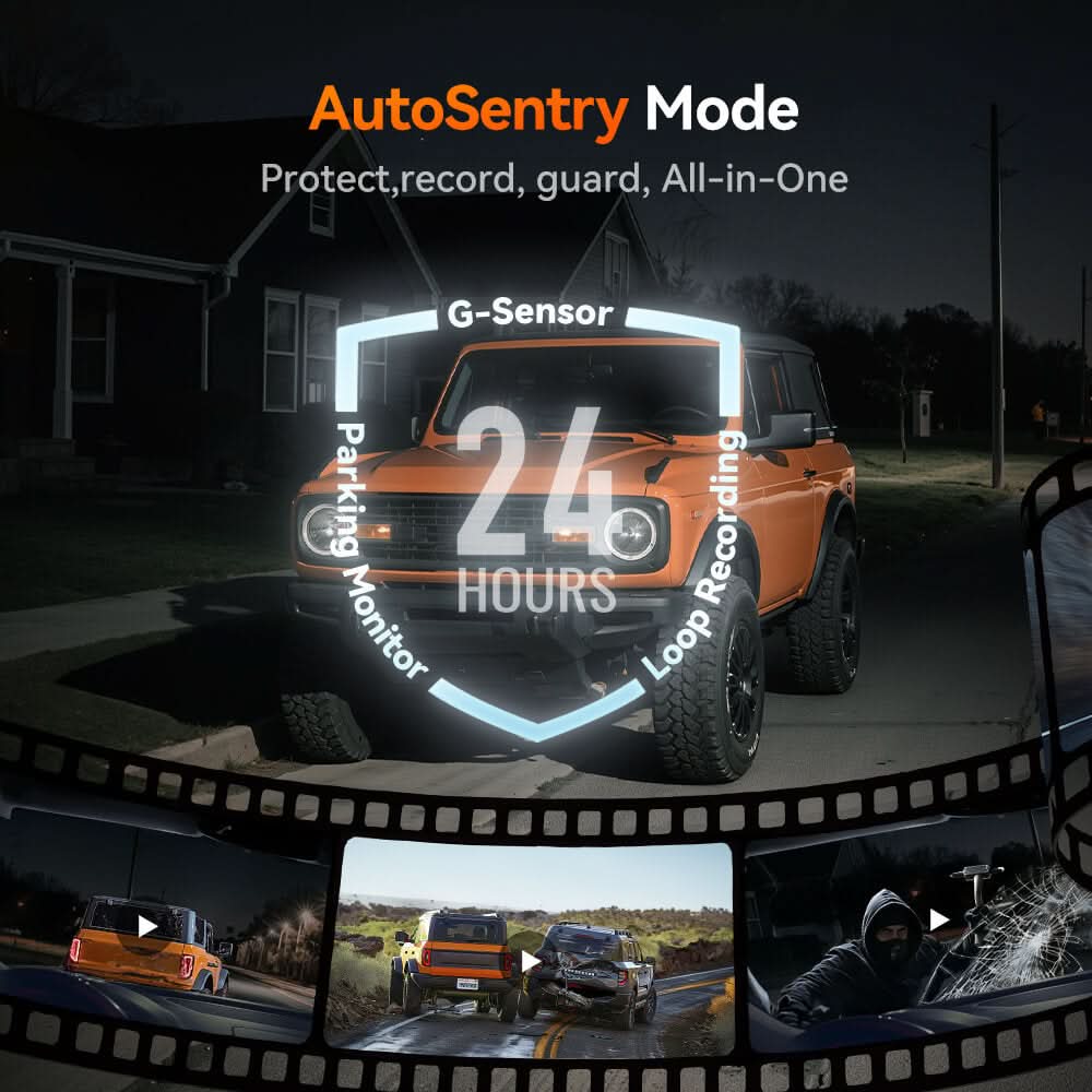Wolfbox G900Pro Dash Cam with 24-Hour Parking Surveillance