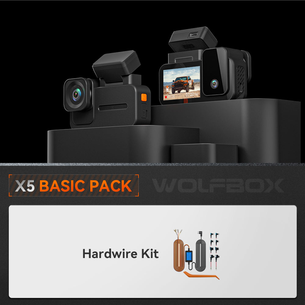 WOLFBOX X5 3 Channel Touchscreen WiFi Mini Dash Camera