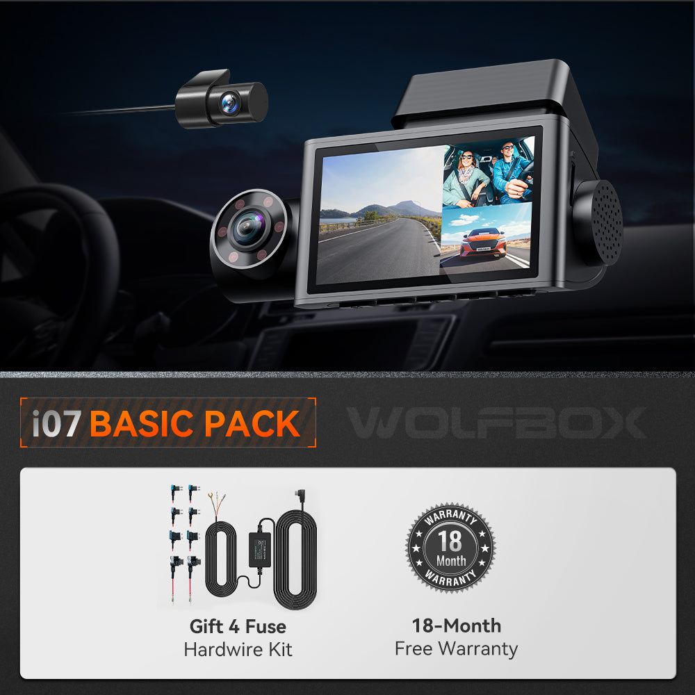 i07 | 3 Channel 2.5K+1080P+1080P Dashboard Recorder Built-in GPS WiFi