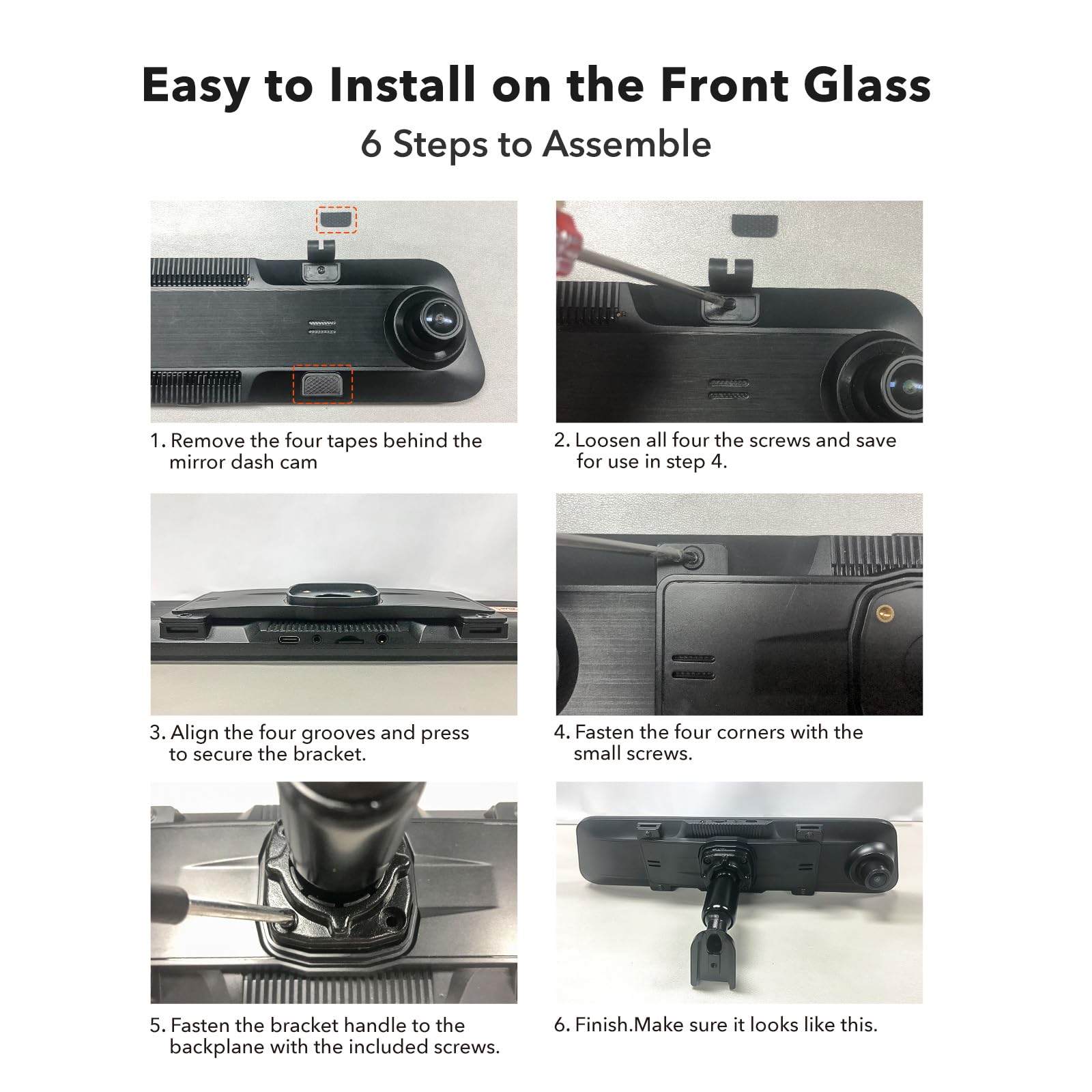 WOLFBOX Bracket for Mirror Dash Cam